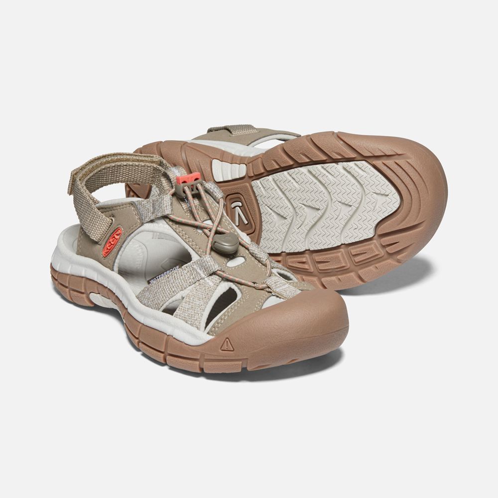 Sandalias Keen Mexico Beige/Coral - Mujer Ravine H2 - PI7492180